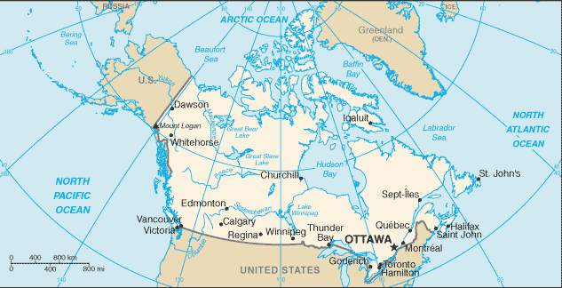 加拿大地图