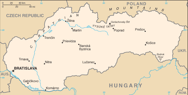 斯洛伐克地图