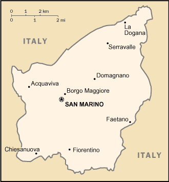 Map of San Marino